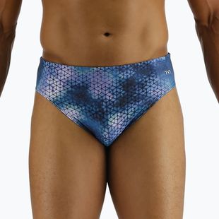 Men's TYR Starhex Racer blue ice swim briefs