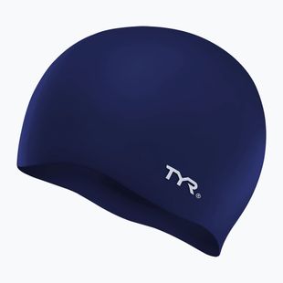 TYR Wrinkle Free Silicone swimming cap navy