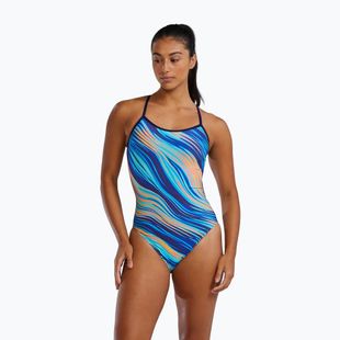 Women's one-piece swimsuit TYR Durafast Elite Riptidal Trinityfit teal/orange