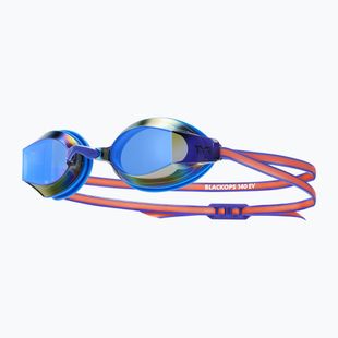 Women's swim goggles TYR Blackops 140 Ev Racing Mirrored blue/coral