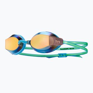 Children's swim goggles TYR Blackops 140 Ev Racing Mirrored orange/green