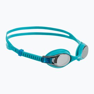 Children's swim goggles TYR Swimple Metallized silver / blue