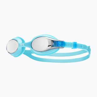 Children's swim goggles TYR Swimple Metallized silver / blue