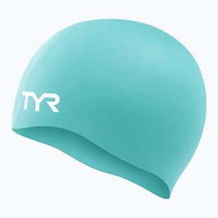 TYR Wrinkle Free Silicone swimming cap turquoise