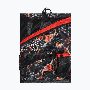 Swim bag TYR Elite Team Mesh 40 l orange / aqua / black