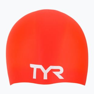 Swim cap TYR Wrinkle Free Silicone bright red