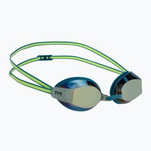 Swim goggles TYR Blackops 140 Ev Racing Mirrored turquoise/lime