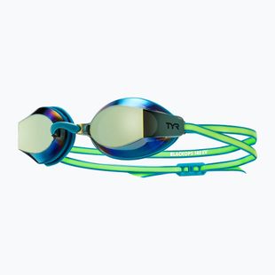 Swim goggles TYR Blackops 140 Ev Racing Mirrored turquoise/lime
