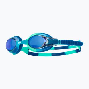 Children's swim goggles TYR Swimple Tie Dye Mirrored blue/mint
