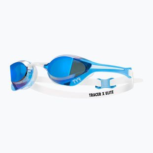 Swim goggles TYR Tracer-X Elite Racing Mirrored blue/white