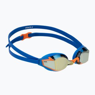 Swimming goggles TYR Stealth-X Performance Mirrored navy/gold