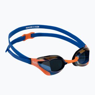 Swimming goggles TYR Tracer-X RZR Mirrored blue/orange