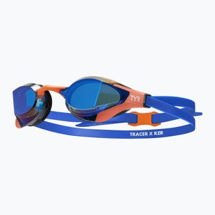 Swimming goggles TYR Tracer-X RZR Mirrored blue/orange