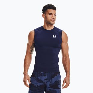 Men's training tank top Under Armour Heat Gear Armour Comp Tank midnight navy/white
