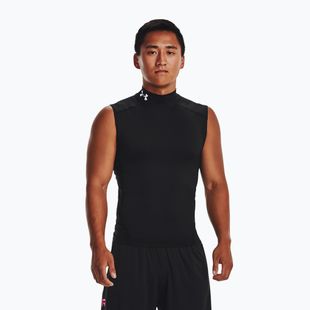 Men's training T-shirt Under Armour HG Armour Comp Mock black/white