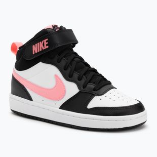 Children's shoes Nike Court Borough Mid 2 black/sunset pulse/white