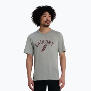 Men's running shirt Saucony Stopwatch light grey heather
