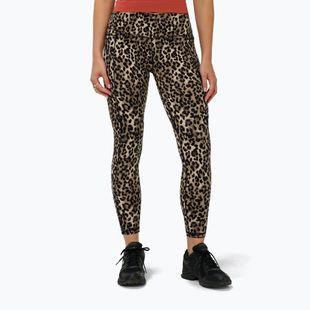 Women's training leggings Sweaty Betty Power Piping Workout 7/8 brown ink leopard print