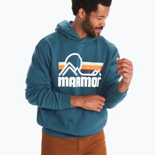 Men's Marmot Coastal Hoody light blue trekking sweatshirt M1425821541