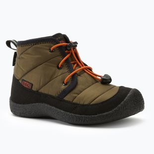 KEEN Howser II Chukka WP junior boots dark olive/gold flame