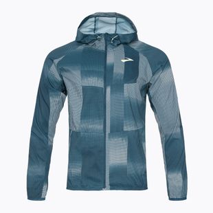 Men's Brooks Canopy running jacket indigo rush/altitude print
