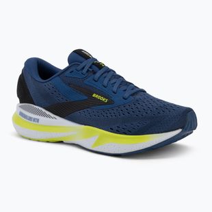 Men's running shoes Brooks Adrenaline GTS 24 navy peony/black/acid lime