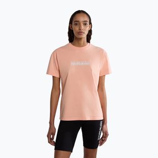 Women's Napapijri S-Box pink salmon T-shirt