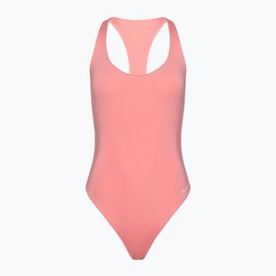 Women's Hurley O&O Solid Racerback Moderate One Piece swimsuit pacific pink