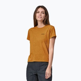Women's T-shirt Patagonia P-6 Logo Responsibili-Tee dried mango
