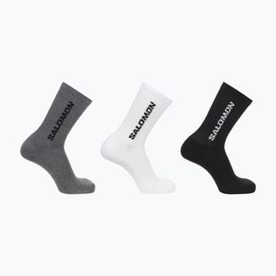 Salomon Everyday Crew 3 pair trekking socks black/white/med grey