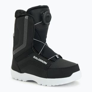 Children's snowboard boots Salomon Whipstar Boa Jr black/black/white