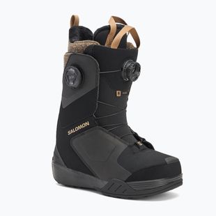 Women's snowboard boots Salomon Kiana Dual Boa W black/black/sepia tint