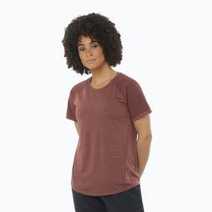 Women's trekking t-shirt Salomon Outline rum raisin