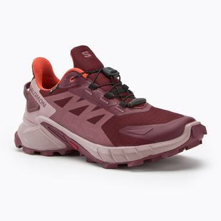 Salomon Supercross 4 GTX women's running shoes tawny port/deauville mauve/cherry tomato