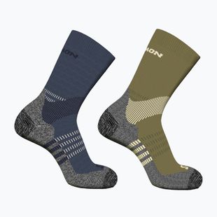 Salomon X Ultra Access Crew 2 pairs gothic olive/grisaille socks