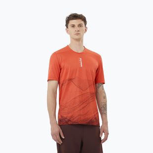 Men's running shirt Salomon S/Lab Ultra Tee Aop burnt sienna