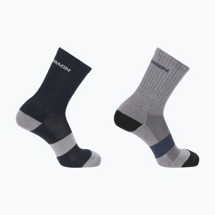 Salomon Evasion Crew 2 pairs blue nights/monument socks