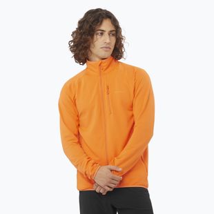 Men's trekking sweatshirt Salomon Lightwarm Full Zip turmeric
