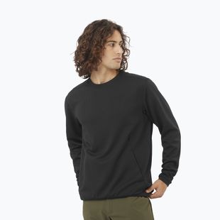 Men's trekking sweatshirt Salomon Motomesh Crewneck deep black