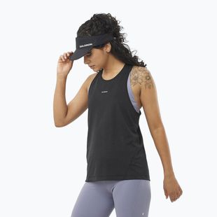 Women's running tank top Salomon SHAKEout Core Tank deep black