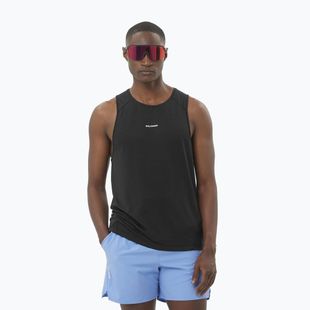 Men's running tank top Salomon SHAKEout Core Tank deep black