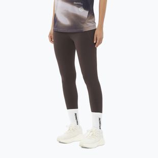 Women's running leggings Salomon SHAKEout Bliss 25" coffee bean