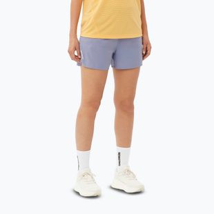 Women's running shorts Salomon SHAKEout Core 4" blue granite