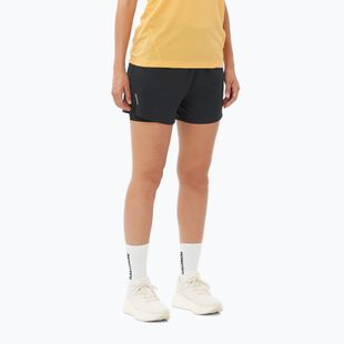 Salomon SHAKEout Core 2IN1 4" women's running shorts deep black