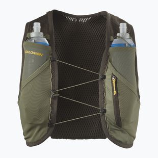 Running vest Salomon Active Skin 4 Gravel Set wren/deep lichen green/spicy mustard