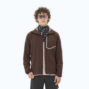 Men's running jacket Salomon Bonatti Trail cofee bean