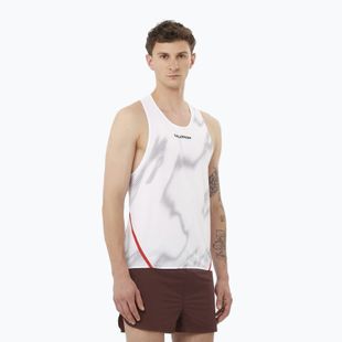 Men's running tank top Salomon S/Lab Speed Singlet white / andorra