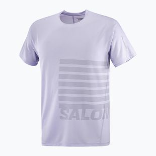 Men's running T-shirt Salomon Sense Aero Tee GFX cosmic sky/castlerock