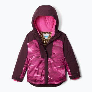 Columbia Mighty Mogul III Print pink ice windblown/ moonvista children's ski jacket