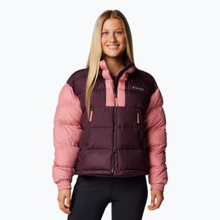 Columbia Pike Lake II Cropped moonvista/pink agave women's down jacket